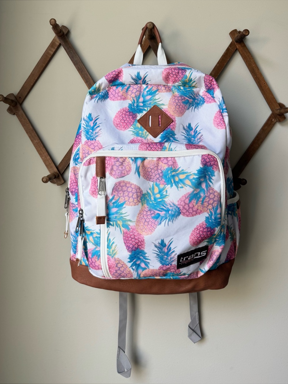 JanSport 18" Dakoda Daypack Backpack in Pastel Pineapples